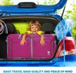 Bago Travel Duffel Bags for Traveling Women & Men- Foldable Weekender Bag - 80L 27" Large Duffle Bag For Travel & Camping Bag - Packable Lightweight Overnight Luggage bag (Black) - Image 6